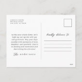 ミニマモダンリシンプルカスタムの家族の写真 シーズンポストカード (裏面)