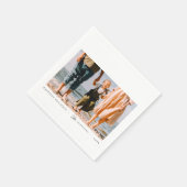 ミニマモダンリシンプルカスタムの家族の写真 スタンダードカクテルナプキン (角)