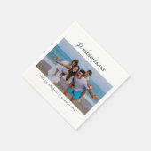 ミニマモダンリシンプルカスタムの家族の写真 スタンダードカクテルナプキン (角)