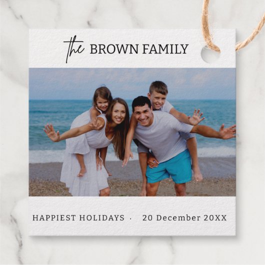 ミニマモダンリシンプルカスタムの家族の写真 フェイバータグ (裏面)