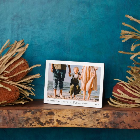 ミニマモダンリシンプルカスタムの家族の写真 フォトプラーク (側面)