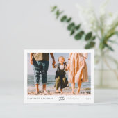 ミニマモダンリシンプルカスタムの家族の写真 ポストカード (スタンド正面)