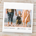 ミニマモダンリシンプルカスタムの家族の写真 マグネット<br><div class="desc">デザインは、白い背景にシンプル対してよくはしゃぐセリフとスクリプトのタイポグラフィで構成される。写真のカスタム追加</div>