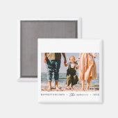 ミニマモダンリシンプルカスタムの家族の写真 マグネット (正面/裏面)