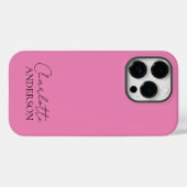 ミニマモダンリシンプルスタイリッシュ名Pink Case-Mate iPhoneケース (裏面 (横))
