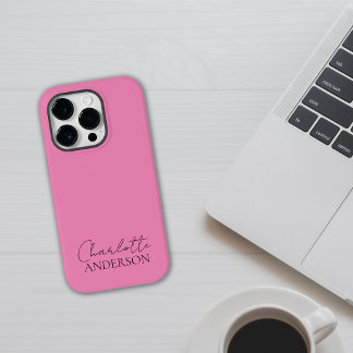 ミニマモダンリシンプルスタイリッシュ名Pink Case-Mate iPhone 14 Proケース