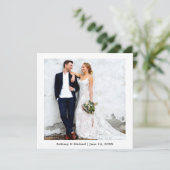 ミニマモダンリシンプルスト·のフォト·スクエア サンキューカード (スタンド正面)