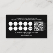 ミニマモダンリシンプルズムの黒線と白線 ロイヤリティカード (裏面)