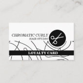 ミニマモダンリシンプルズムの黒線と白線 ロイヤリティカード (正面)