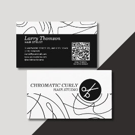 ミニマモダンリシンプルズムの黒線と白線 名刺