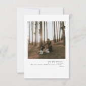 ミニマモダンリシンプルムダブルフォト結婚ズ 招待状 (裏面)