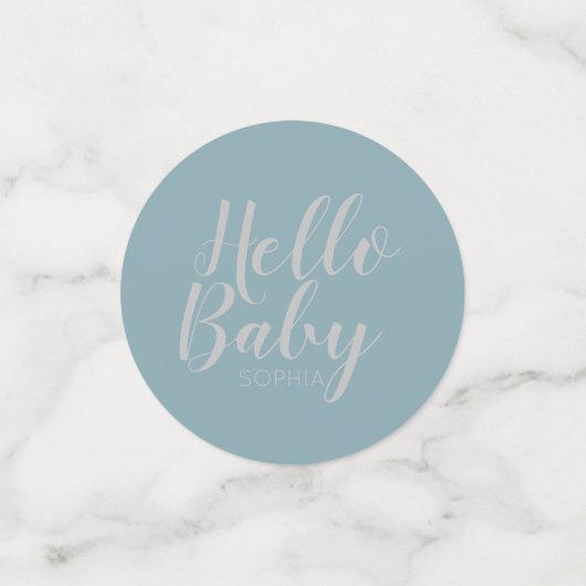 ミニマモダンリシンプルーかわいい赤ちゃんシャワー コンフェッティ (スモール正面)