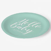 ミニマモダンリシンプルーかわいい赤ちゃんシャワー ペーパープレート (アングル)