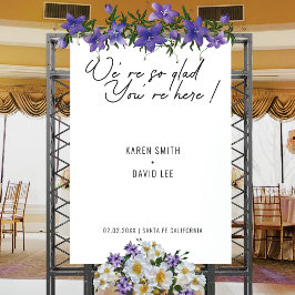 ミニマモダンリシンプル結婚の歓迎サイン ポスター