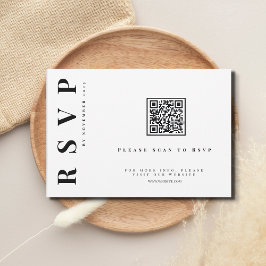 ミニマモダンリシンプル結婚のqrコード 出欠カード