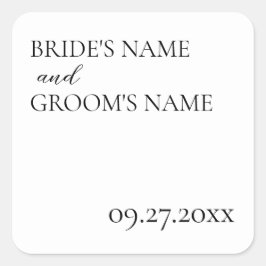 ミニマモダンリシンプル結婚座席表 スクエアシール