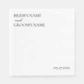 ミニマモダンリシンプル結婚座席表 スタンダードランチョンナプキン (正面)
