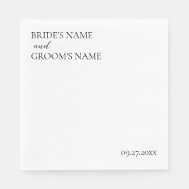 ミニマモダンリシンプル結婚座席表 スタンダードランチョンナプキン