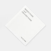 ミニマモダンリシンプル結婚座席表 スタンダードランチョンナプキン (角)
