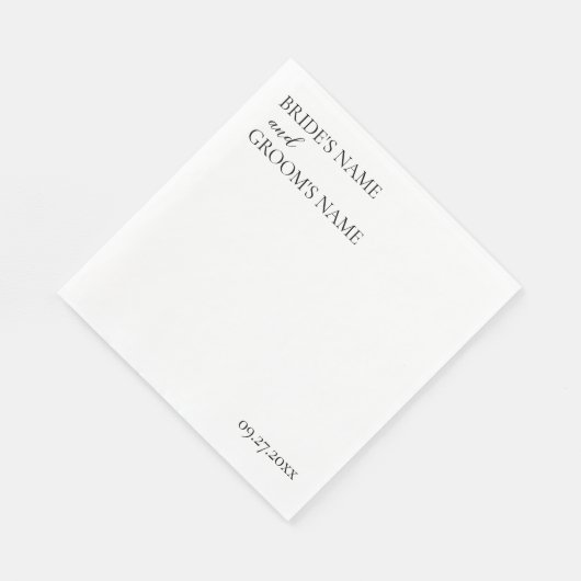 ミニマモダンリシンプル結婚座席表 スタンダードランチョンナプキン (角)