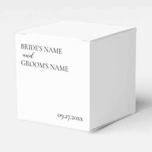 ミニマモダンリシンプル結婚座席表 フェイバーボックス (正面サイド)