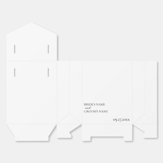 ミニマモダンリシンプル結婚座席表 フェイバーボックス (見開き)