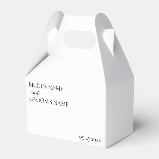 ミニマモダンリシンプル結婚座席表 フェイバーボックス (正面サイド)