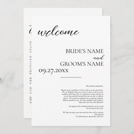 ミニマモダンリシンプル結婚旅行計画 (正面/裏面)