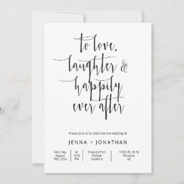 ミニマモダンリシンプルQRコード結婚写真 招待状