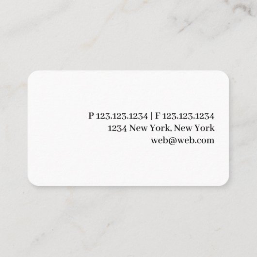 ミニマモダンリスエレガントトプロフェッショナルPlain DJ 名刺 (裏面)