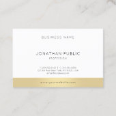 ミニマモダンリスエレガントト金ゴールドデザインプロフェッショナル 名刺 (裏面)