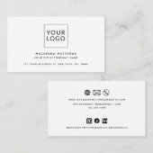 ミニマモダンリスカスタムトのロゴのソーシャルメディアアイコン 名刺 (正面/裏面)