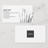 ミニマモダンリスカスタムトのロゴ歯科医師 名刺 (正面/裏面)