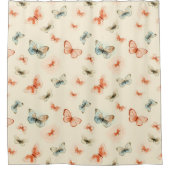 ミニマモダンリスカラフルト蝶 シャワーカーテン (正面)