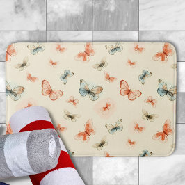 ミニマモダンリスカラフルト蝶 バスマット