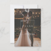 ミニマモダンリストありがとうご結婚ざいます サンキューカード (正面)