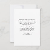ミニマモダンリストありがとうご結婚ざいます サンキューカード (裏面)