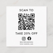 ミニマモダンリストありがとう社会QRコード 割引カード (裏面)