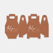 ミニマモダンリストありが結婚とテラコッタ フェイバーボックス (折り畳みなし)