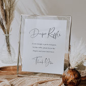 ミニマモダンリストおむつラッフル赤ちゃんシャワーサイン ポスター