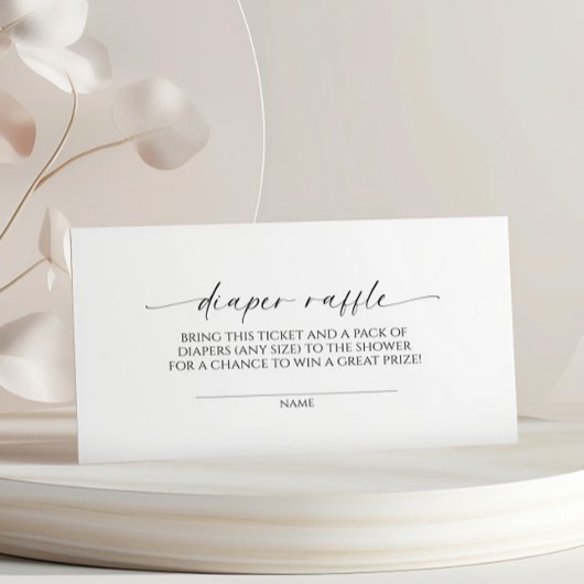 ミニマモダンリストおむつラッフル エンクロージャーカード