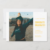 ミニマモダンリストおめでとう卒業招待状 招待状 (正面)