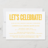 ミニマモダンリストおめでとう卒業招待状 招待状 (裏面)