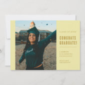 ミニマモダンリストおめでとう卒業招待状 招待状 (正面)