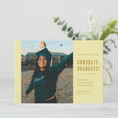 ミニマモダンリストおめでとう卒業招待状 招待状 (スタンド正面)