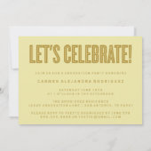 ミニマモダンリストおめでとう卒業招待状 招待状 (裏面)