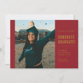 ミニマモダンリストおめでとう卒業招待状 招待状 (正面)