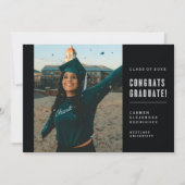 ミニマモダンリストおめでとう卒業招待状 招待状 (正面)