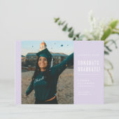 ミニマモダンリストおめでとう卒業招待状 招待状 (スタンド正面)