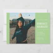 ミニマモダンリストおめでとう卒業招待状 招待状 (正面)